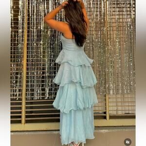 Hello Molly Formal Dress 8 Strapless Holiday Party Long Gown New Years Eve Maxi